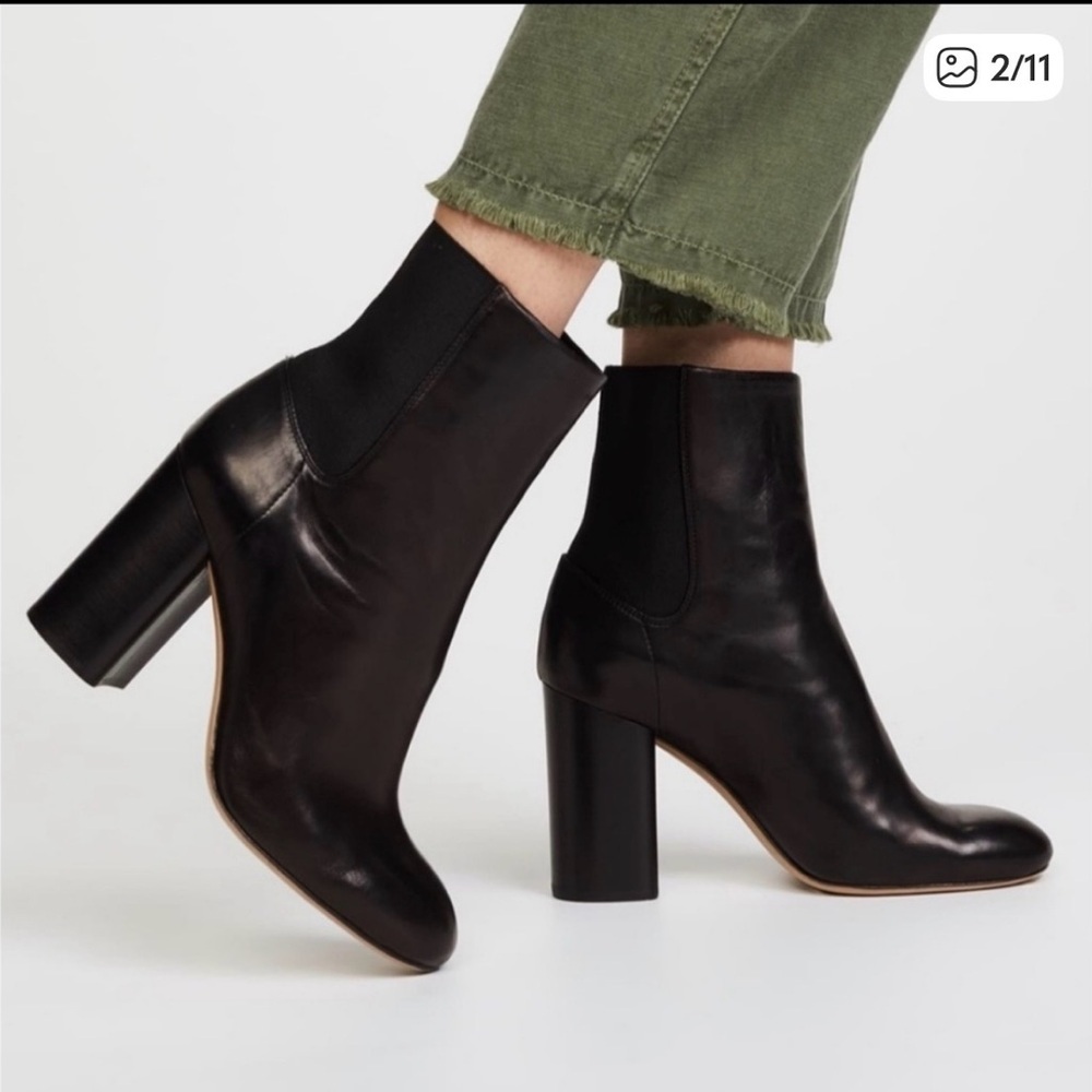 rag & bone Ankle Boots Agnes Chelsea Black Leather Size 38